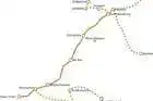 Carte des itineraires du Blue Train south Africa Photo Blue Train